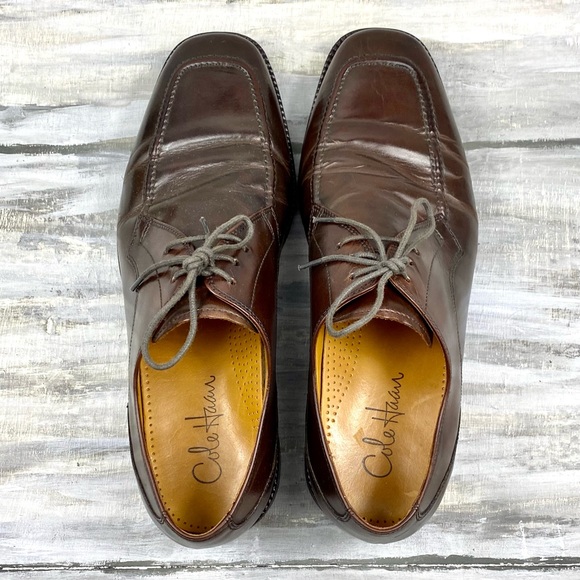 Cole Haan Brown Leather Oxfords Lace-Up Dress Shoe Formal Men’s 10M - Picture 15 of 16